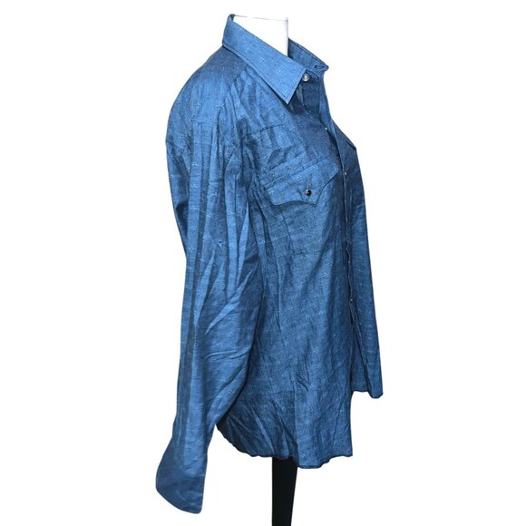 Panhandle Slim Eyelet Cutout Button Down Collared Shirt Sz 34 ( XL) Mens 16.5" N - Picture 6 of 12